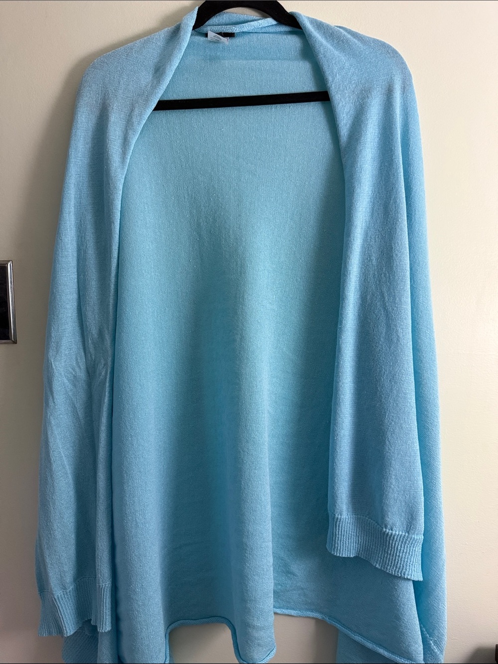 Talbots Plus Linen Blend Sleeveless Open Shawl Cardigan X/1X